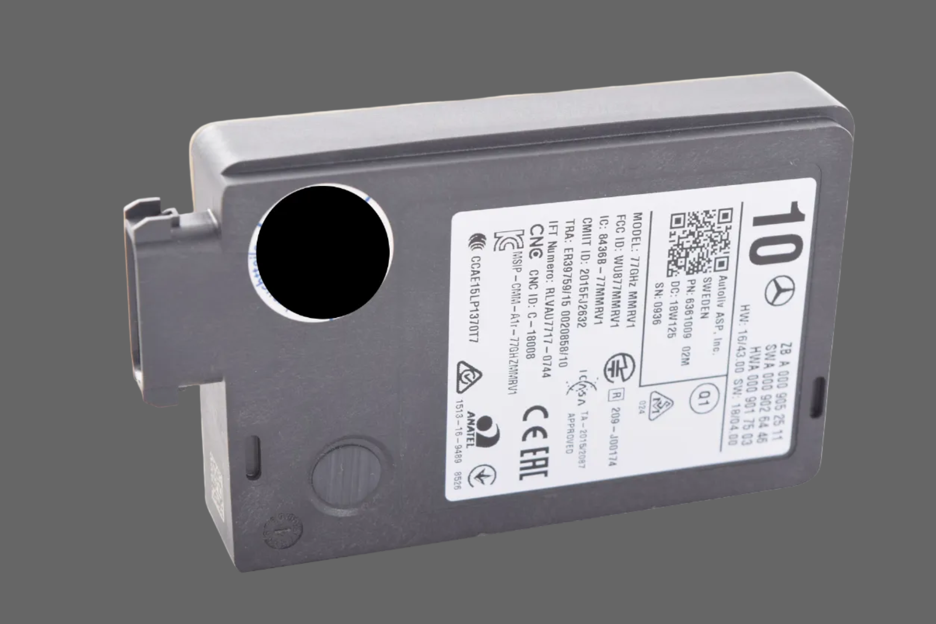W177 W205 W238 RADAR SENSOR DISTRONIC A0009052511