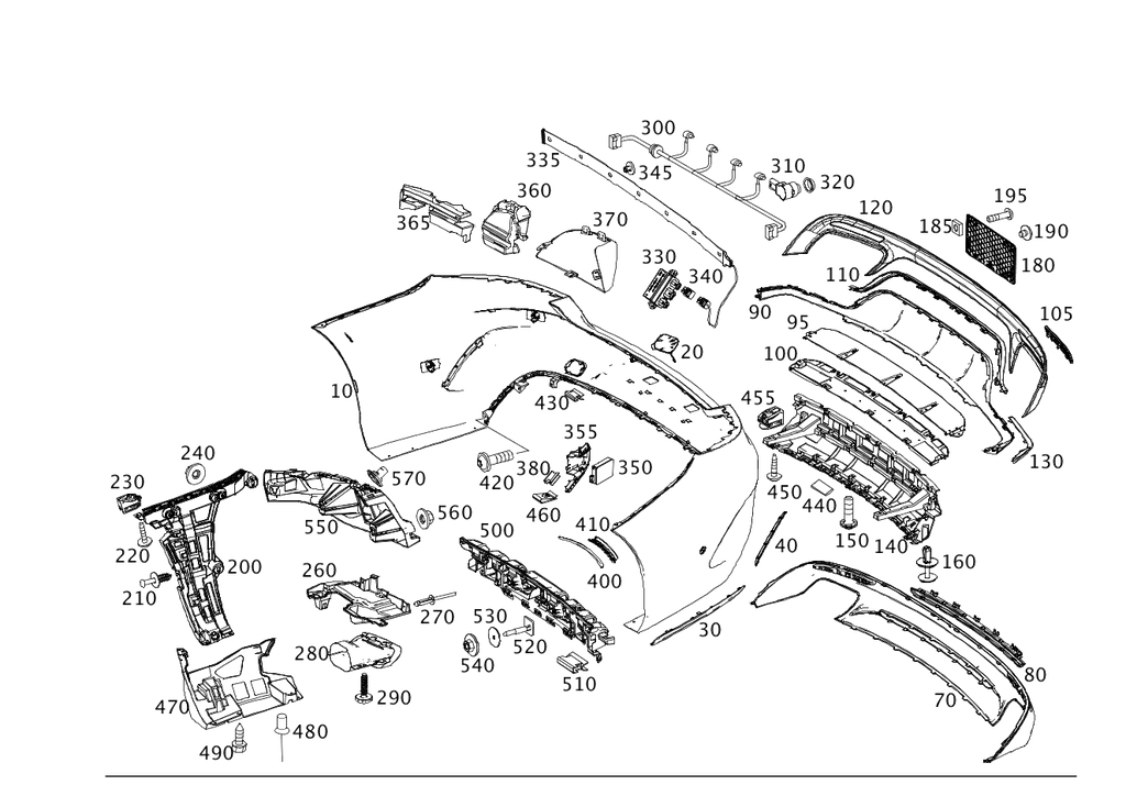 MERCEDES S KLASA A217 E KLASA W213 CZUJNIK RADAR SENSOR TYŁ A0009057908